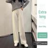 Women's 2024 Winter Plus Velvet Corduroy Wide-Leg Pants - Lambskin Lined Casual Straight Trousers