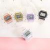 New Fashion Transparent Electronic Watch LED Ladies Wristwatch Sports Waterproof Electronic Watchs Candy Multicolor Student Gift