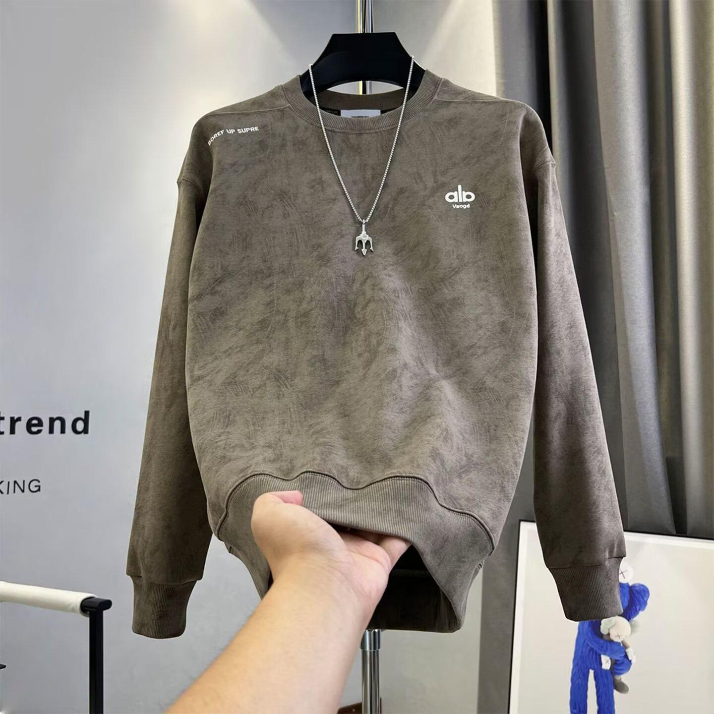 Men s 2025 Spring/Autumn Round Neck Long Sleeve Hoodie - Youth Casual Jacket 2XL