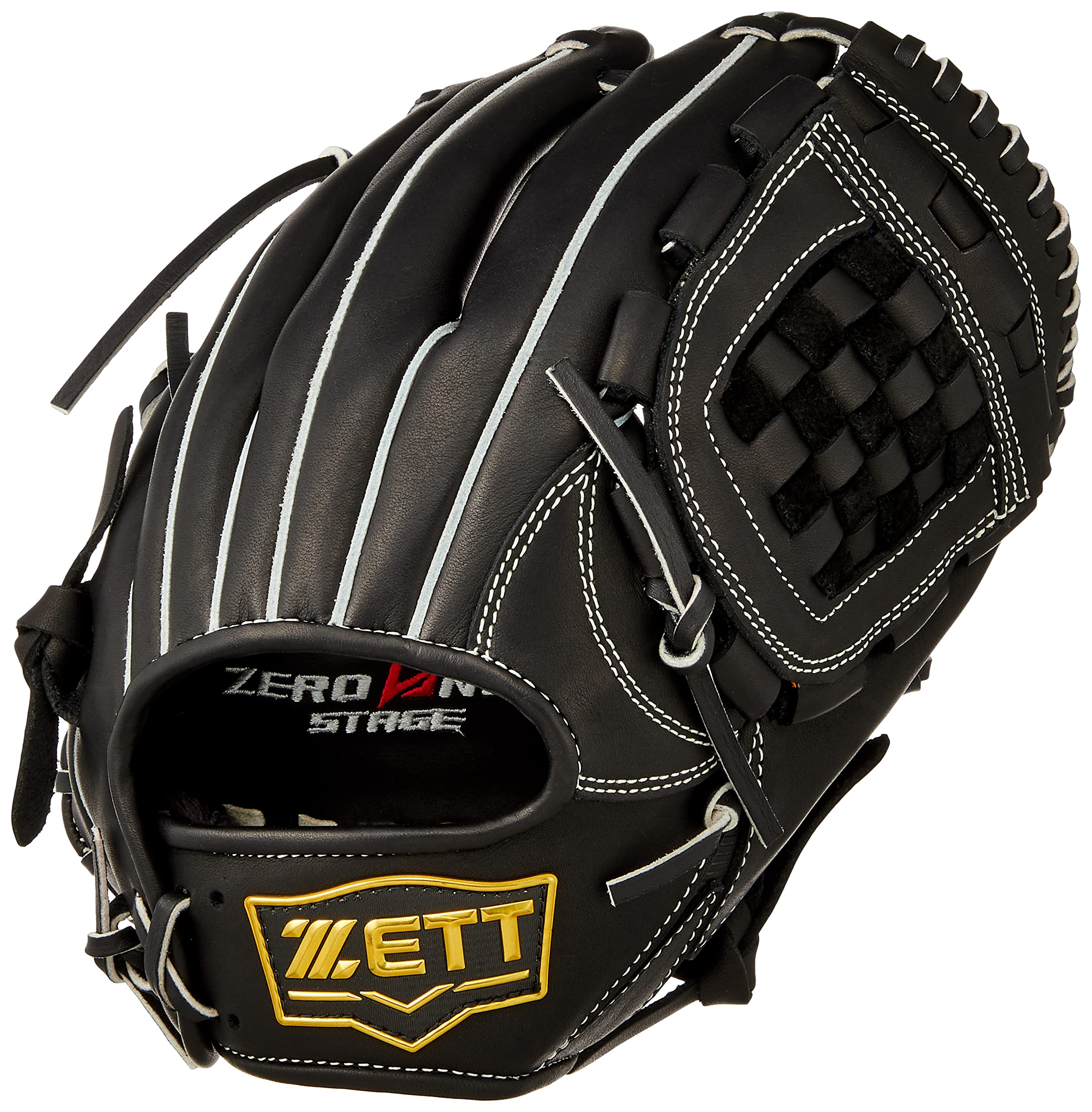 

ZETT Youth Baseball Softball Glove Zero One Stage Black L BJGB71330 (Glove) All-Round Right-Hitch (1900) Size