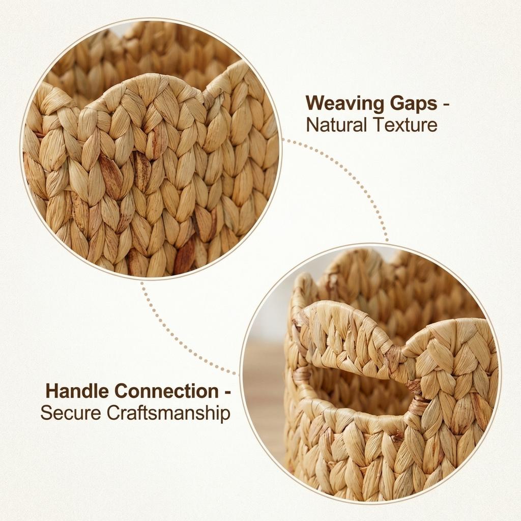 Proutkovaný úložný box na toaletní papír z hyacintu vodního pro domácnost, hotel a koupelnu. Úložné košíky na různé drobnosti a toaletní papír.