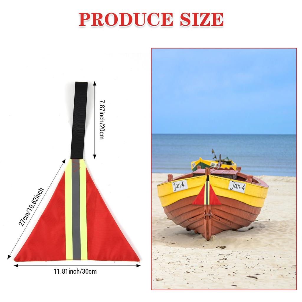 4pcs Safety Reflective Flags Kayak Warning Flags with Webbing for Kayak Canoe SUP