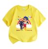 Cartoon Cute Blue Hair Girl Dark Cat Print Kids T Shirt, 100% Cotton Casual Short Sleeve Round Neck Tees for Boys Girls, Lightweight Soft Summer Tops