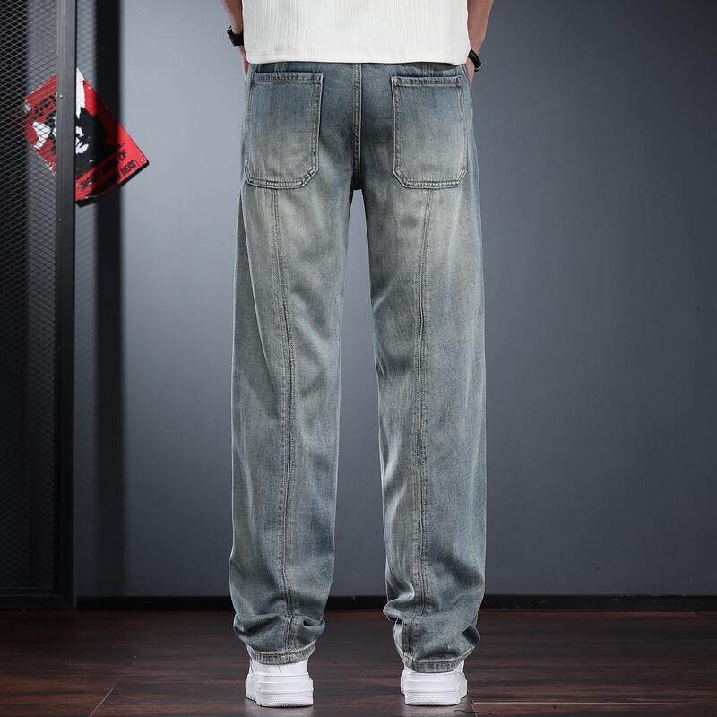 Men's Lyocell Blend Loose Straight Jeans