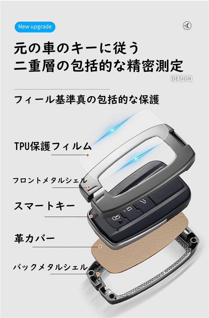 [TECART] Toyota Schlüsselhülle, Schlüsselabdeckung, Schlüsselanhänger, Smart Key Abdeckung, Kompatibel mit Toyota