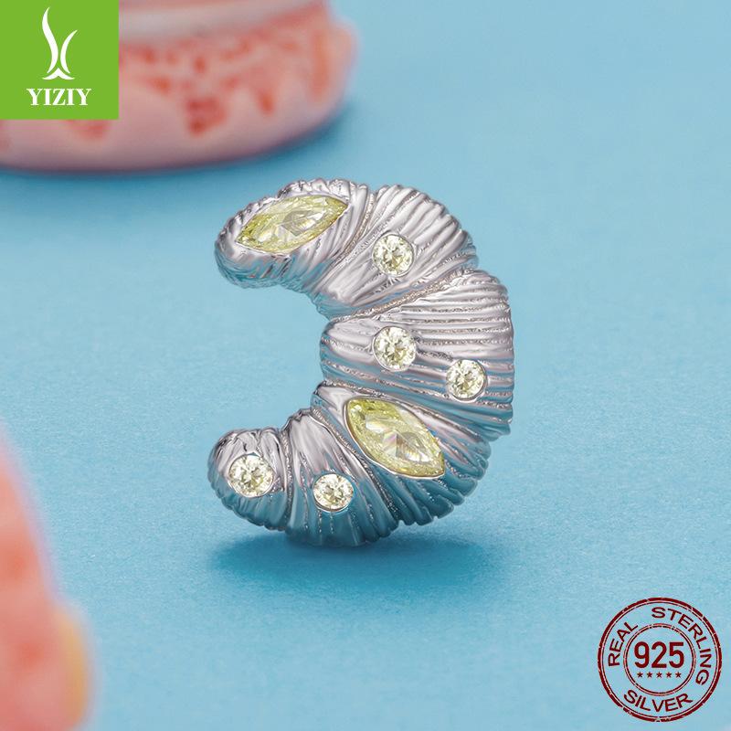 Dream Sweet Donut Candy Pendant Accessories S925 Sterling Silver Girl Heart Dessert Diy Beads