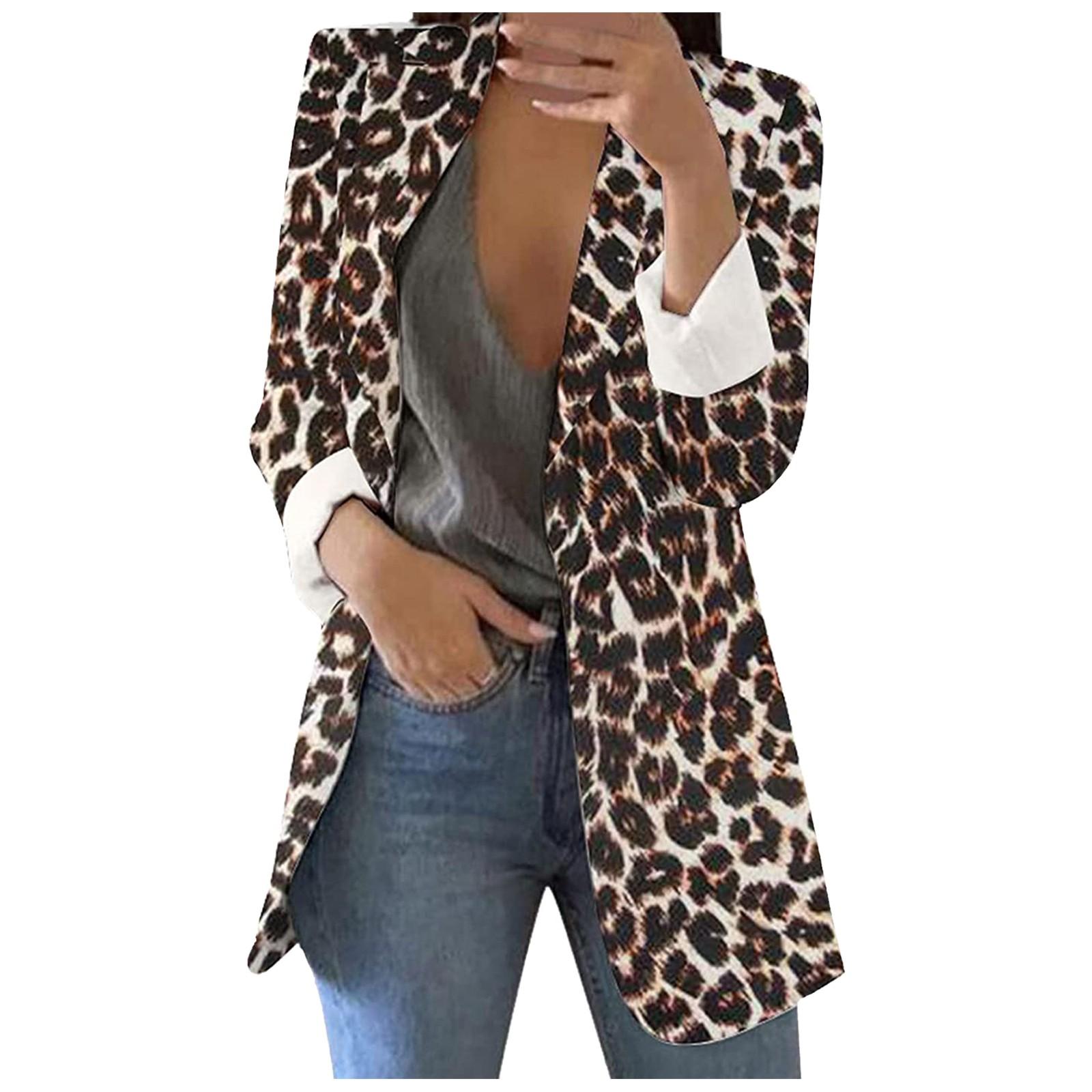 

Женская модная куртка с лацканами и принтом, темперамент, повседневный пиджак M