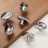 French Luxury Bright Silver Handle Modern Minimalist Wardrobe Door Drawer Cabinet New Chinese Furniture Single-hole Handle