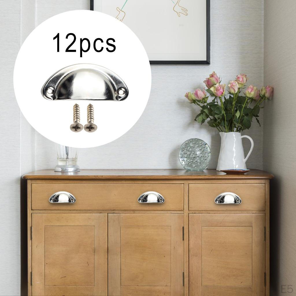 12 Flat Drawer Pulls for Cabinets, Cups, Kitchen Hardware, Cabinet Handles,