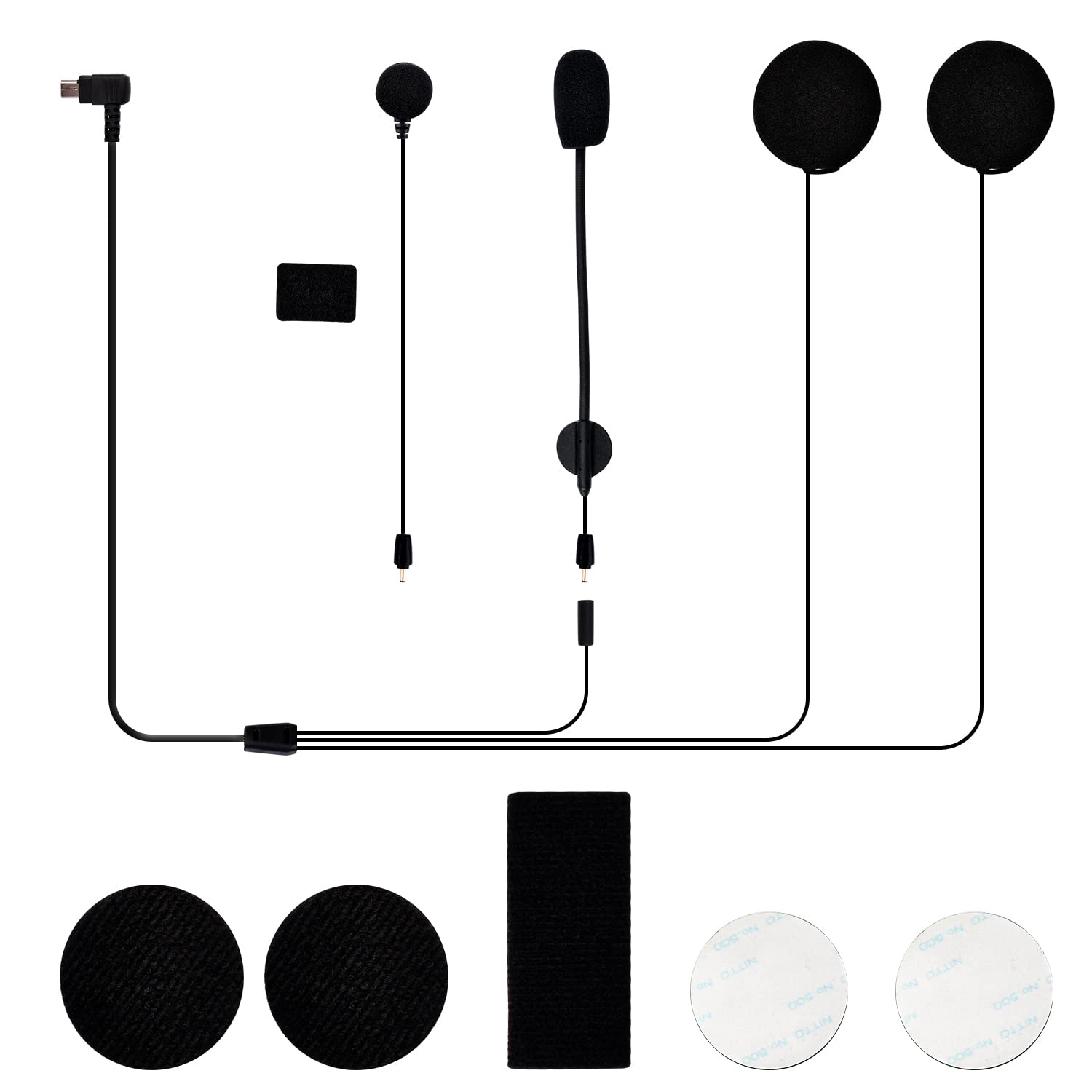 Гарнитура FODSPORTS FX30C Pro, Для мотоциклетной связи, Совместима с M1-S Pro, Наушники, Несовместима чёрный