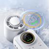 High-speed folding semiconductor cooling digital display handheld fan, outdoor portable charging ice pack small fan