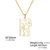 My Shape Shapely Beauty Women Necklaces Charming Pictorial Girl Pendants Pendants Neck Chain Stainless Steel Fashion Jewelry
