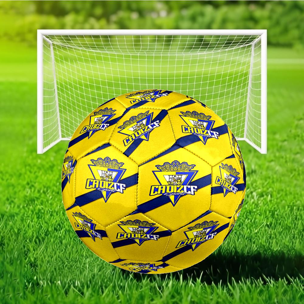 Cadiz Crest Design Soccer Ball Size 5 Soccer Ball, Machine-stitched, Soft and Comfortable, Suitable for Training and Matches Fan Gift
