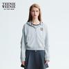 Teenie Weenie Women's Pleated Sleeve Hooded Sweatshirt