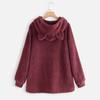 Women's Sweatshirt Hooded Loose Large Size Double Sided Velvet Long Sleeve Jacket