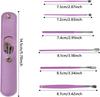 Zabb 6 Pcs Ear Wax Cleaner - Resuable Ear Cleaner Tool Set with Storage Storage Leather Pouch - Ear Wax Remover Tool Kit with Ear Curette Cleaner