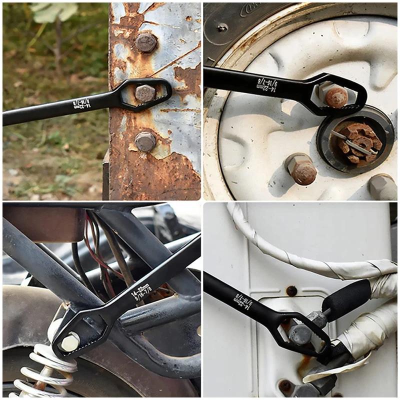 Universal Box Wrench Double-Ended Box Wrench Self-Tightening Adjustable Eyeglass Wrench For Tightening Screw Nuts With Diameter