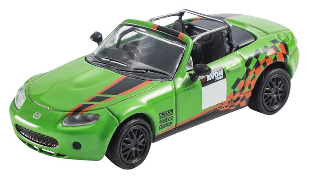 DIECASTTEAM Scale Mazda MX5 Racing Version Finished 1/64 - (RHD) - Green, Model, LL-045-196