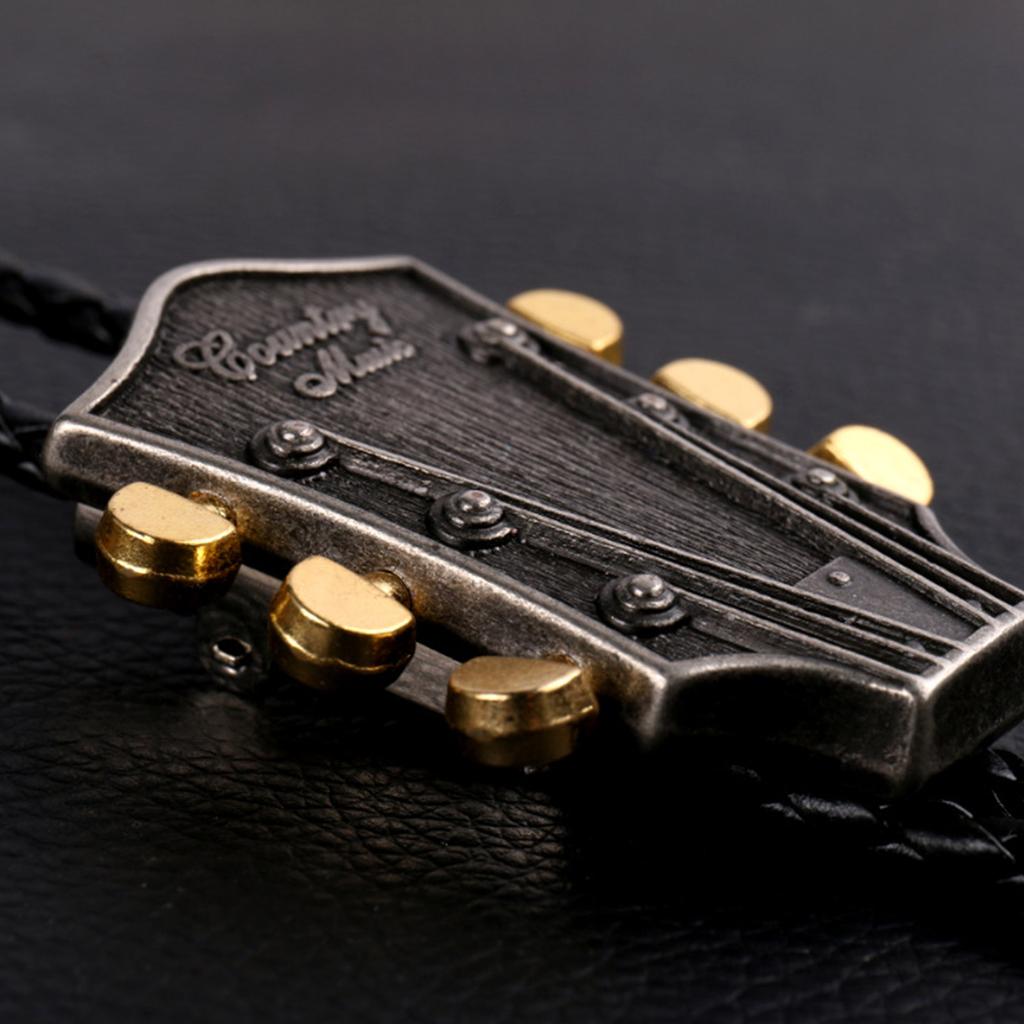 Gaitar Bolo Tie Western Bolo Tie Gaitar Music Necklace Moranse Bolo Tie Cowboy Leathers Necktie Cowboy Bolo Tie