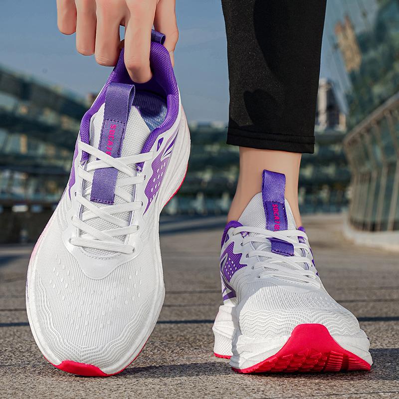 Men Sports Speciality Marathon Running Shoes Carbon Board Breathable Lightweight Women's Comfortable Athletic Nonskid Cushion Stability Sneakers