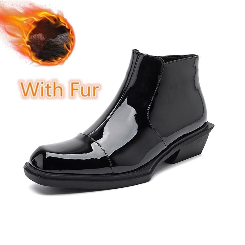 Fashion Stylish Casual Leather Mens Ankle Boots High Top Leather Shoes Fashion Business Casual Shoes New Arrival Male Chelsea Footwear