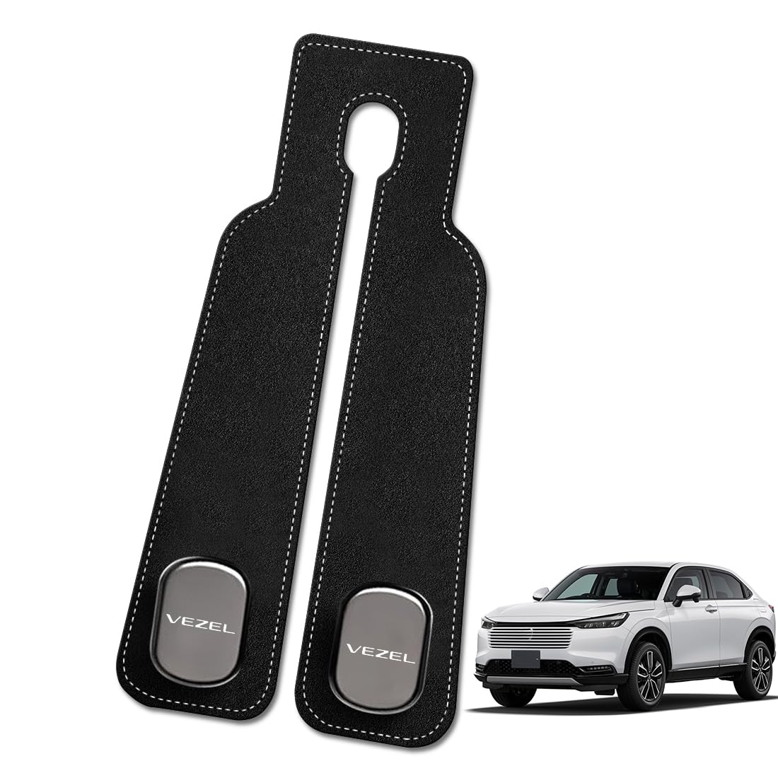 

Крючки для сиденья автомобиля LUTU с эксклюзивным логотипом Vezel, скрытые металлические двойные крючки для подголовника переднего и заднего ряда, крючки для автомобиля, совершенно новая серия, дизайн, крючки, крючки, чёрный