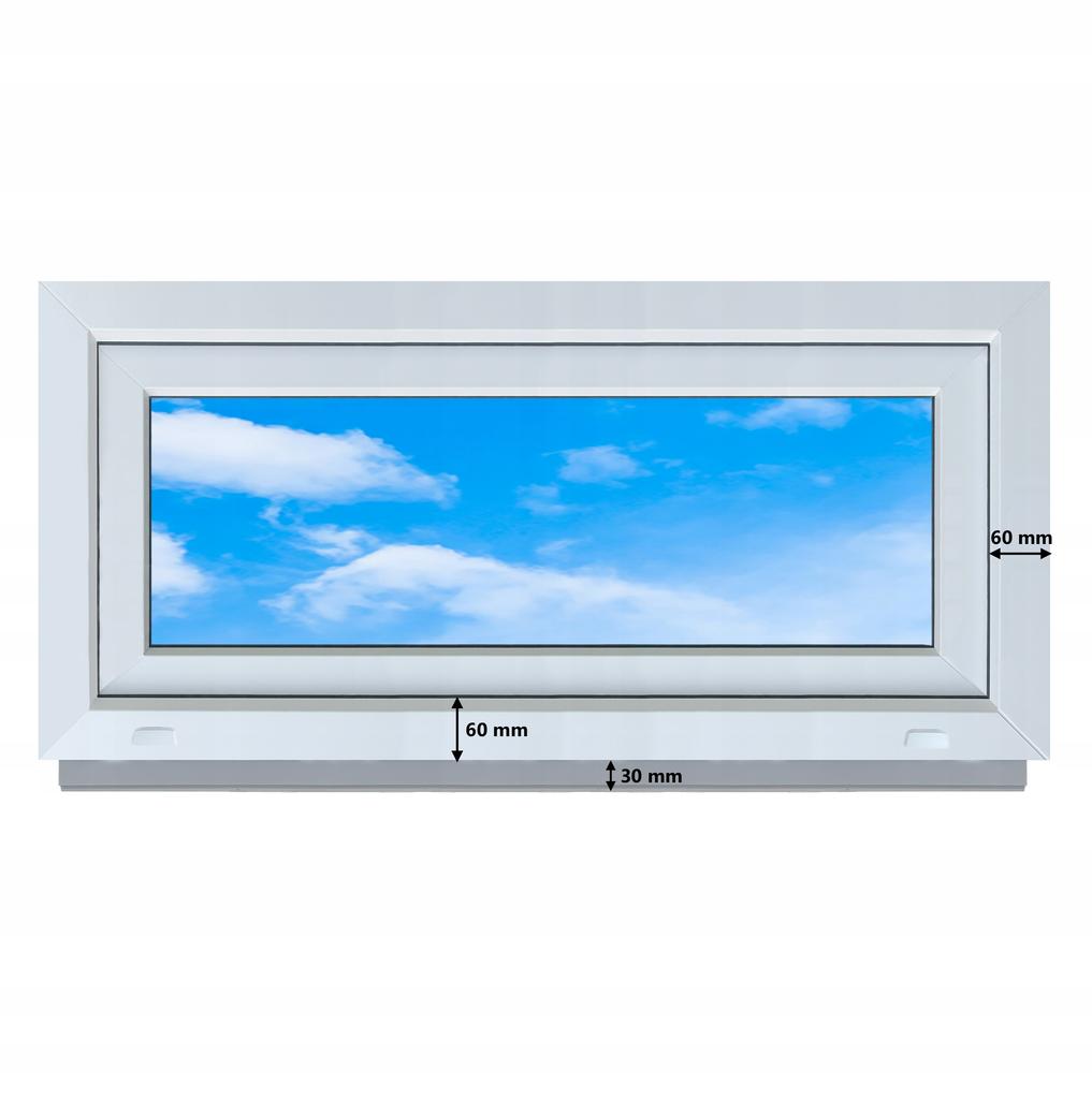 Fereastră PVC Stejar Auriu 1165X535 Stânga Nouă Deschidere-Basculare Dublă Geam Ru