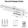 Keys Holder on Wall with Shelf 4 Hooks Modern Decor Key and Mail Holder for Wall for Entryway Home Living Room Bedroom Apartment