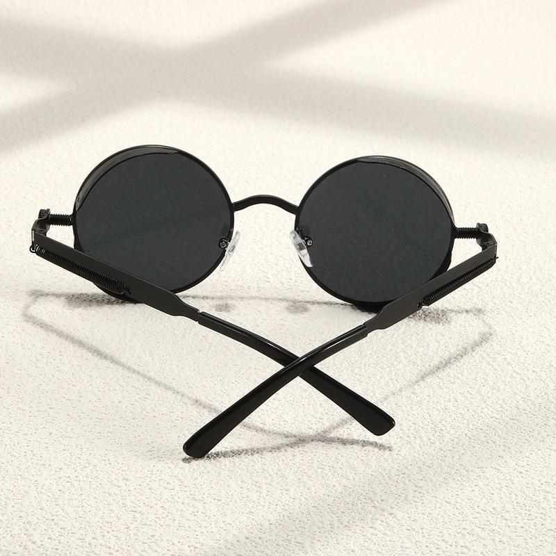 Vintage Style Steampunk Sun Glasses Men's Women's Metal Material Glasses Frame Punk Sun Eyeglasses Brand Design Male Driving Use Goggles UV400
