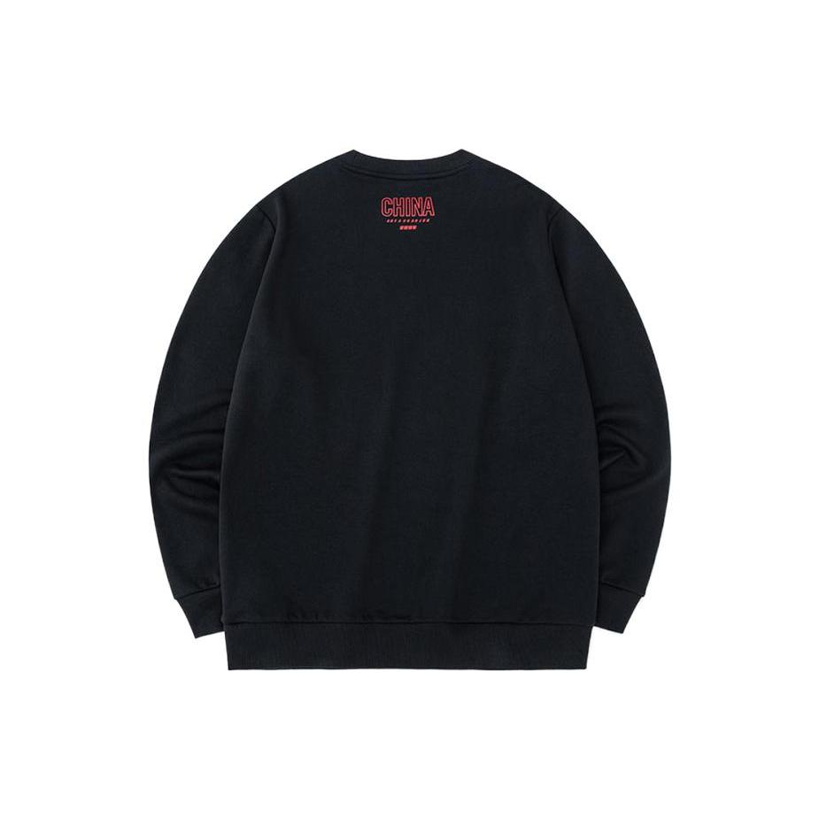 Anta All Weather Sweatshirts Unisex Black Crew Neck Moderate Regular 172250701-2