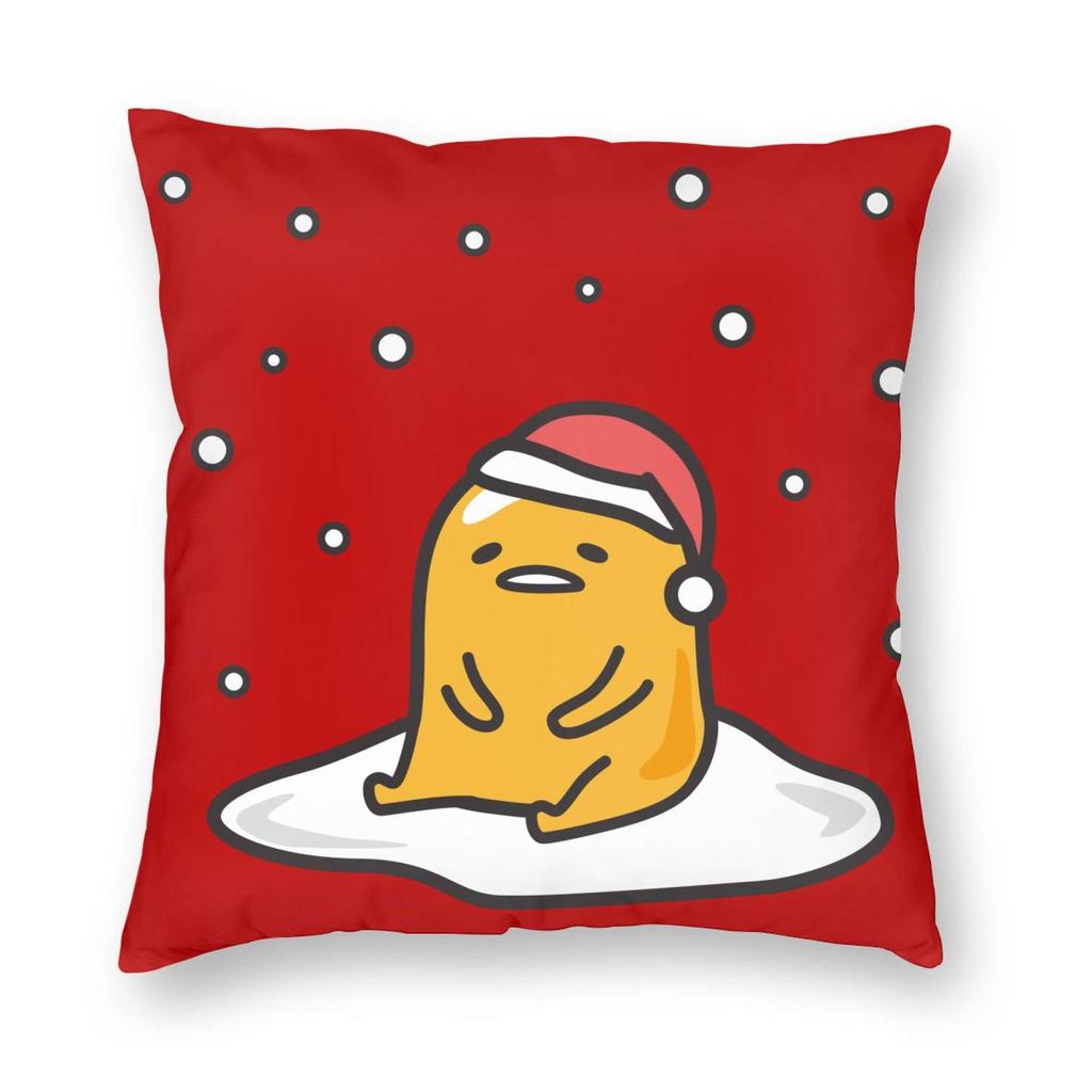 Christmas Gudetama The Lazy Egg Pillowcase Printing Polyester Cushion Cover Decorations Pillow Case Cover Chair Zippered 18''