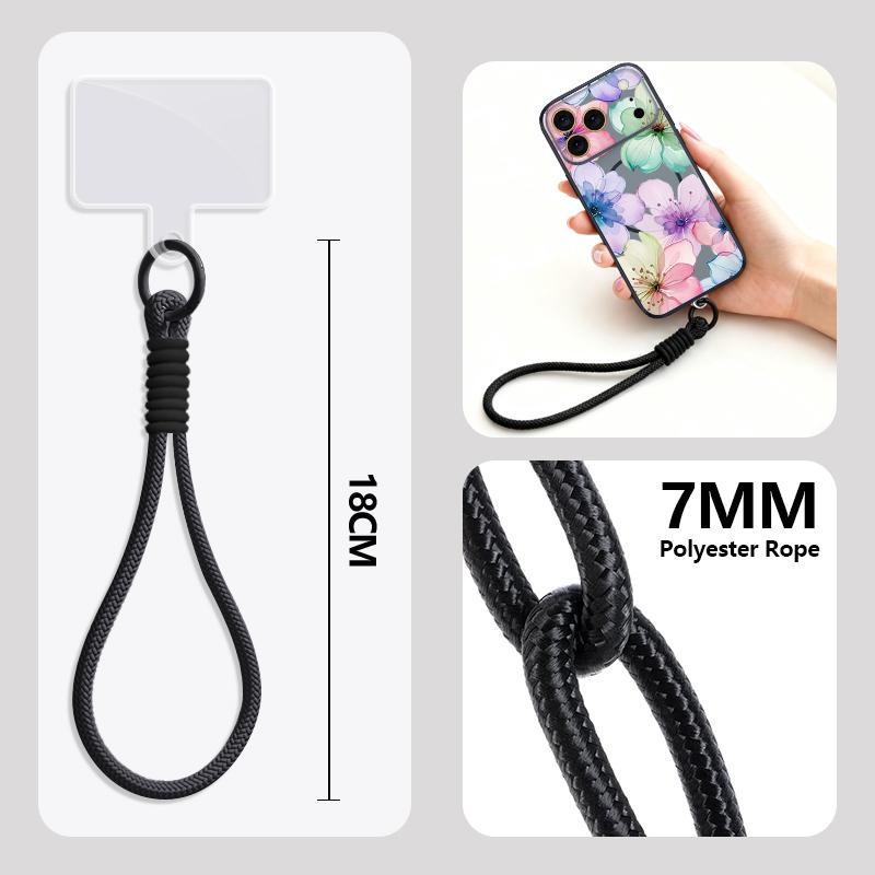 Watercolor Flowers Print Hand Strap Case For iPhone 17 Pro Max iPhone 16 15 14 13 Pro Max Magnetic For Magsafe Hybrid TPU+PC Matte Cover