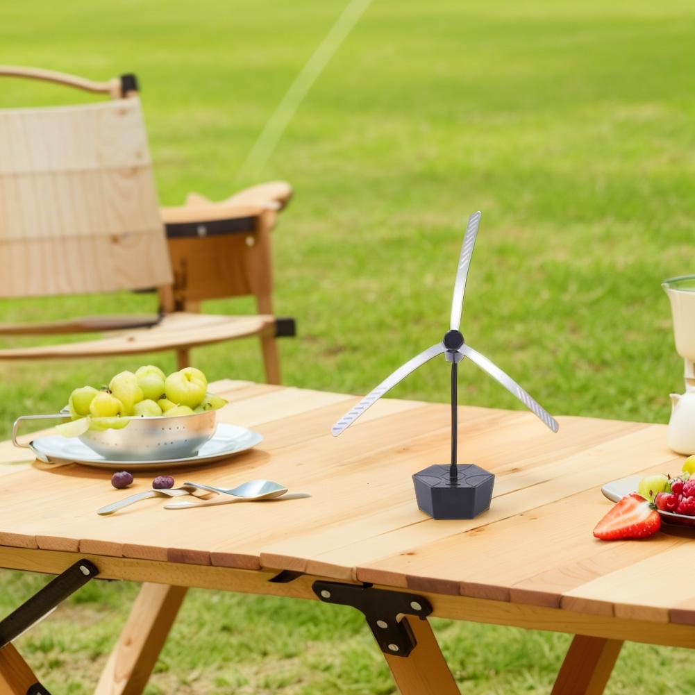 Fly Fan USB Rechargeable Fly Fans for Food with Holographic Blades Flexible Fly Fan for Picnic Kitchen Party
