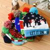 High qualityChristmas Theme Hat With A Pom-pom, Decorated With Patterns, For Winter Use, Suitable As A Christmas Gift; One
