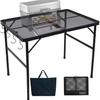 Foldable 90x60cm Outdoor BBQ Grill Table - Portable, High Temp Resistant