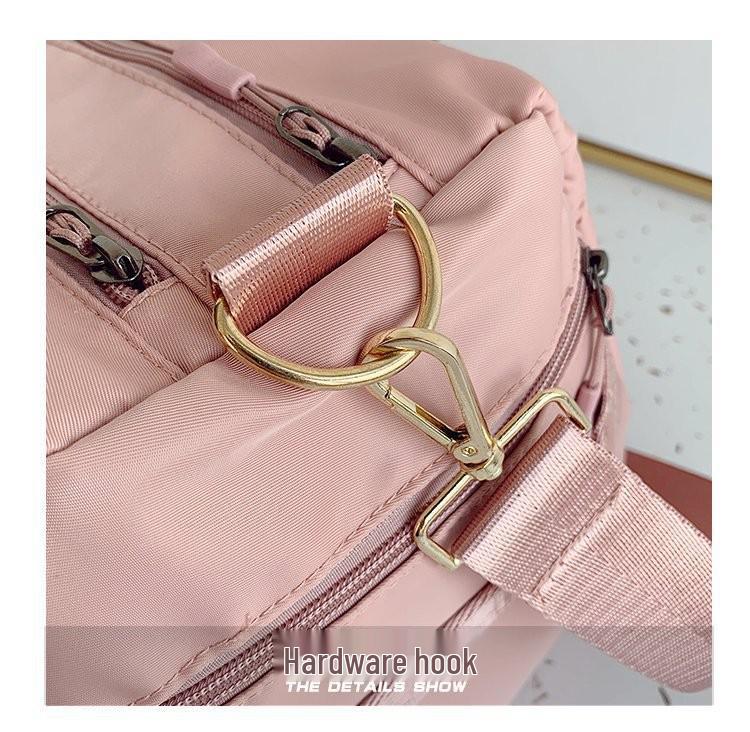 Women's Trendy Travel Bag: Large Capacity, Dry/Wet Separation, Trolley Handle Fit, Shoe Compartment, Perfect for Gym and Luggage.