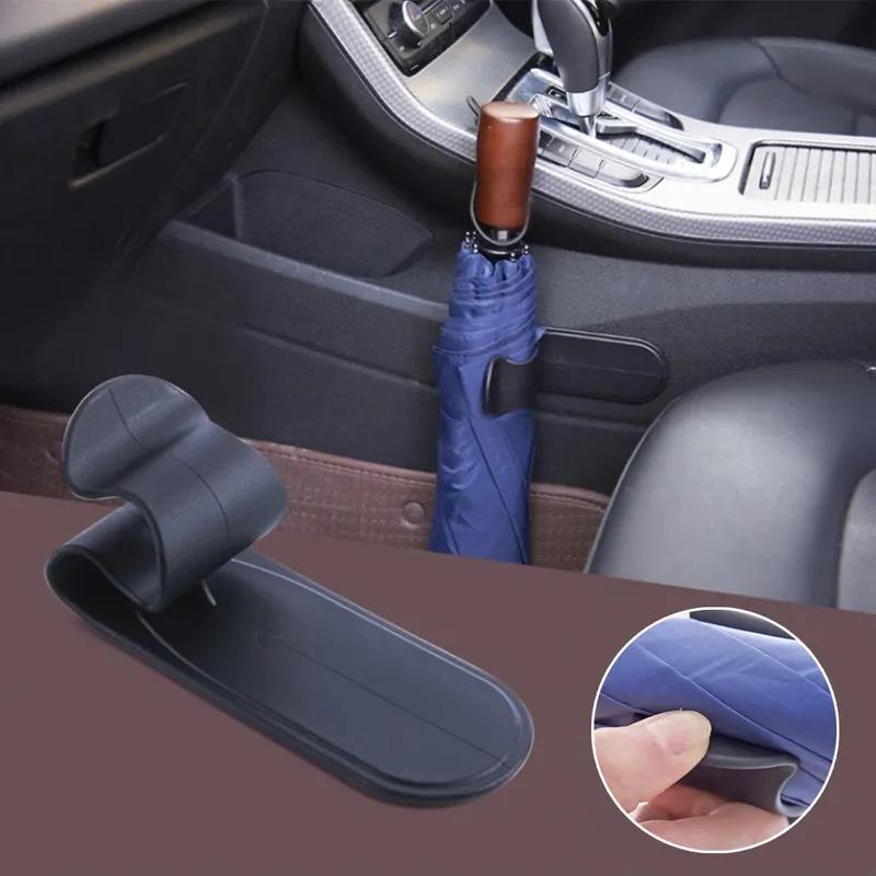 Multifunction Self-adhesive Home Car Umbrella Hook Multi Holder Hanger Auto Seat Clip Fastener Rack Mini Umbrella Organizer