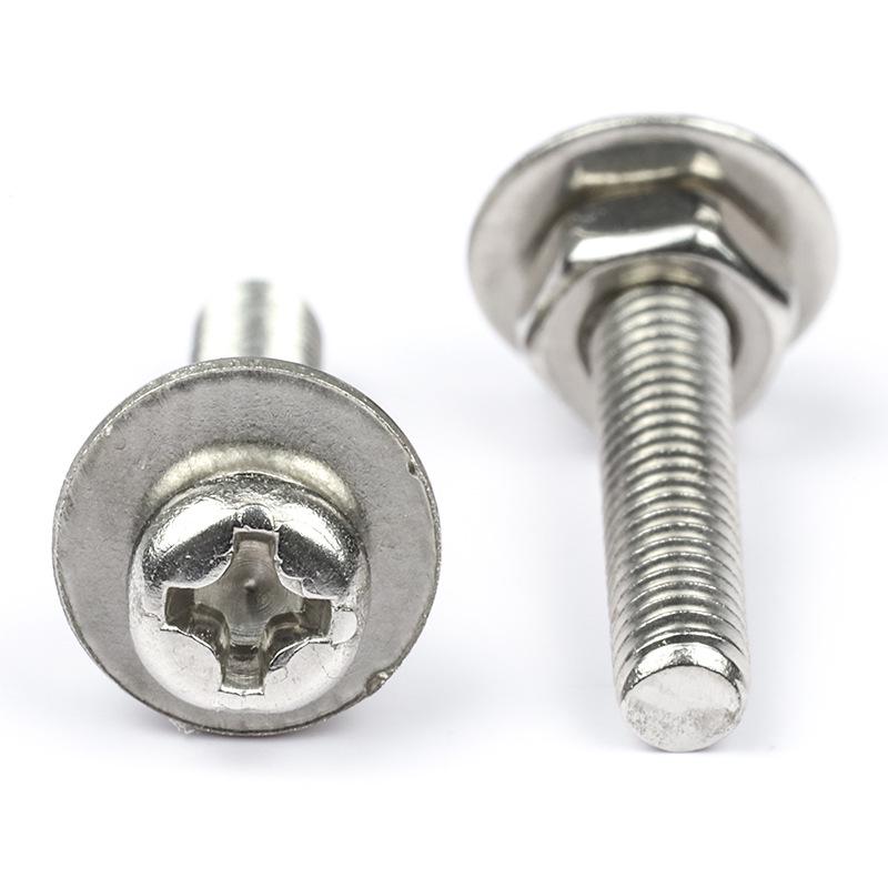 304 Stainless Steel Machine Screw Set with Flat Washer and Nut