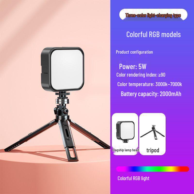 Mini LED Fill Light for Photography & Vlog - Portable DSLR Camera Colored Atmosphere Light