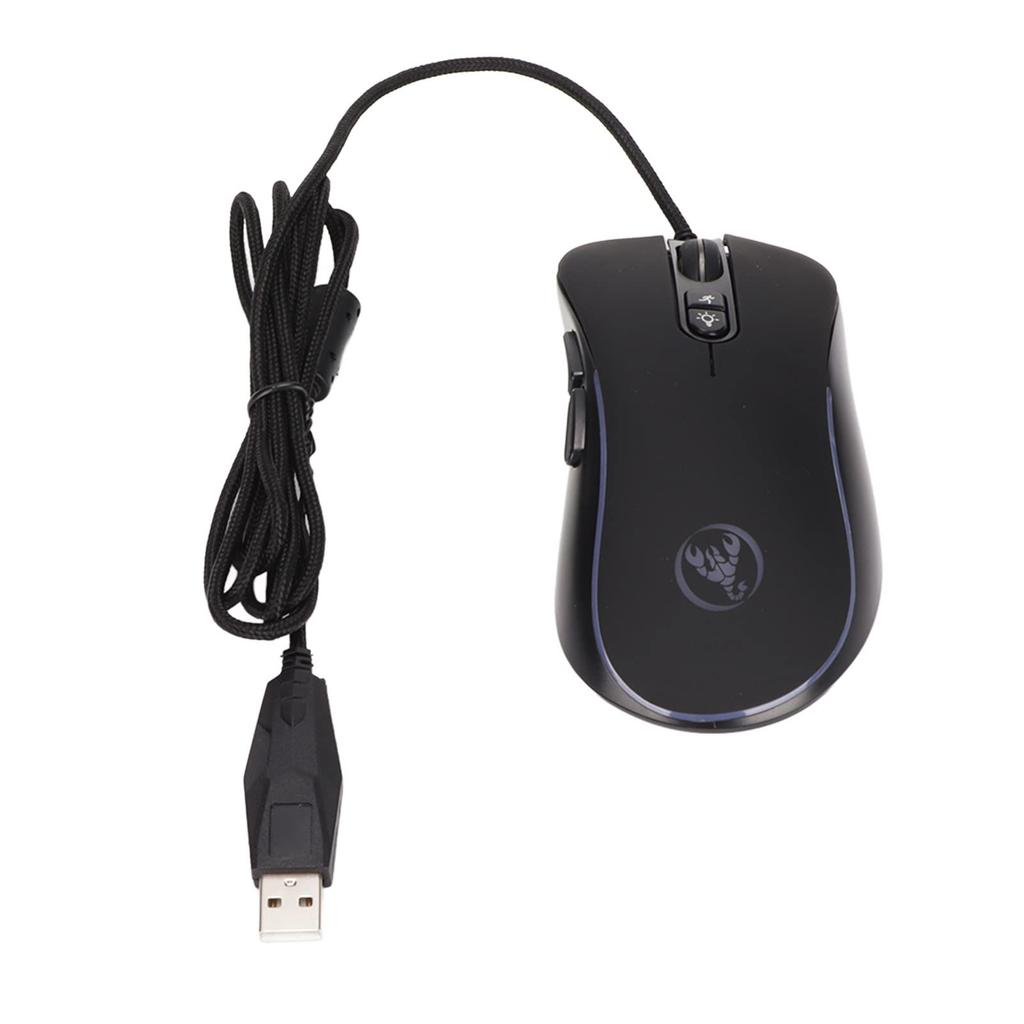 Wired Mouse, Mechanical Mouse Ergonomics 4800 DPI, Programmable for Linux and Windows.
