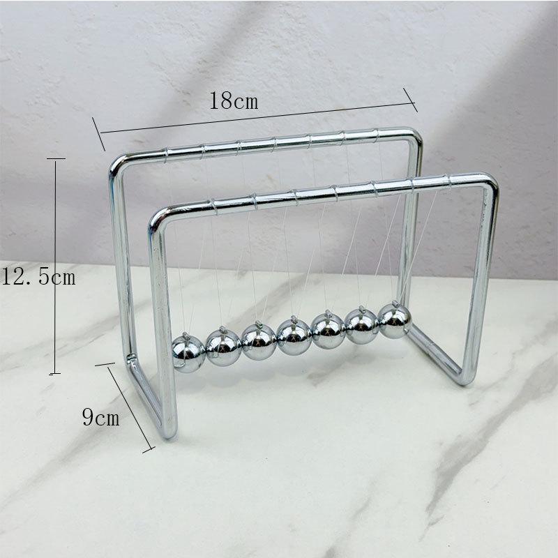 All-Metal 7-Ball Newton's Cradle Ornament - Creative Decompression Handicraft