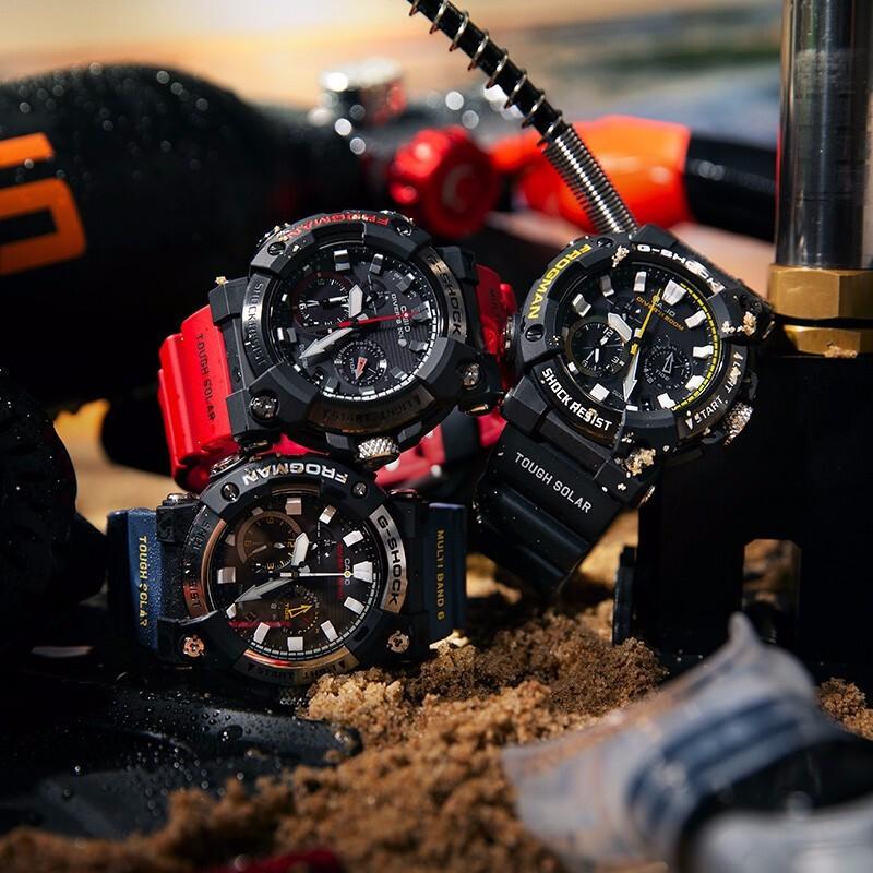 G-Shock Marine Series Frogman Potápěčské nárazuvzdorné Bluetooth Solární Křemenový strojek Pryskyřičný řemínek Pánské hodinky Černé GWF-A1000-1A4