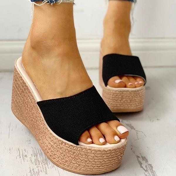 New Summer Women's Sandals Peep-Toe Shoes Woman High-Heeled Platfroms Casual Wedges For Women High Sandals