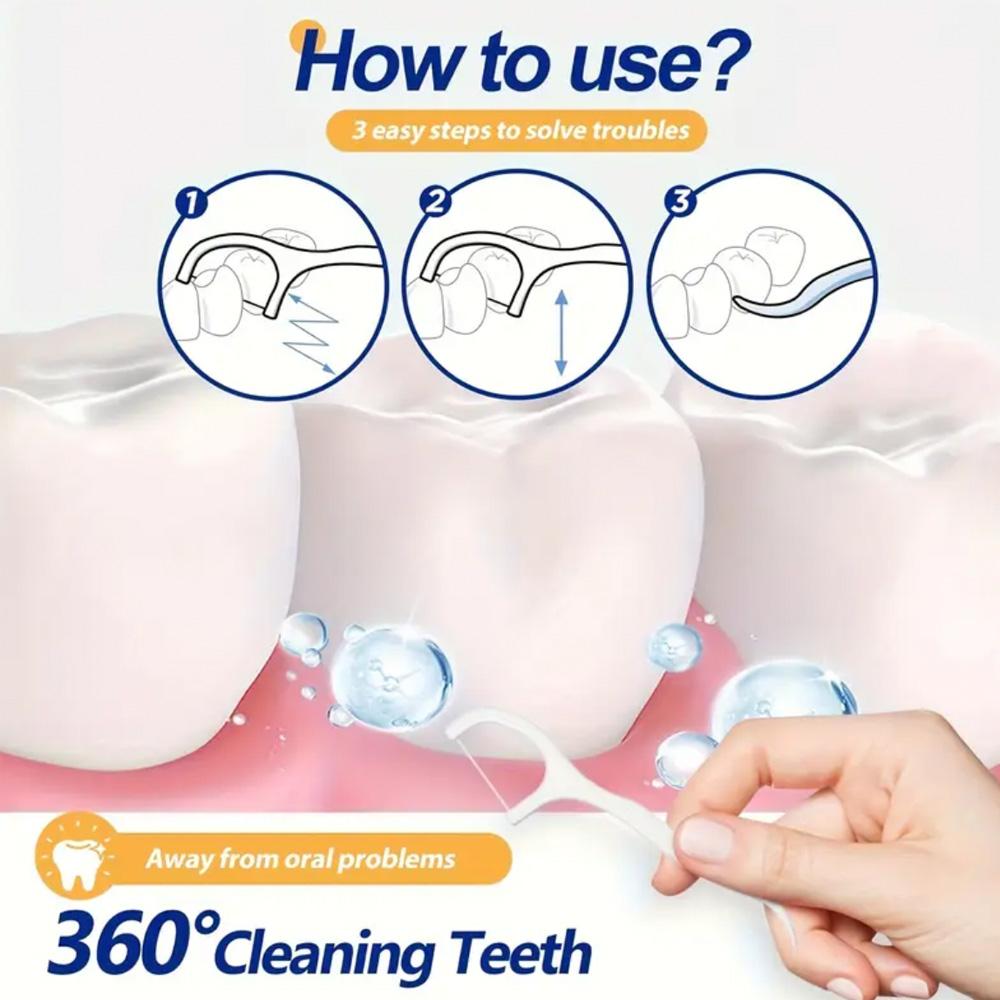 100PCS/300PCS - Fine sliding dental floss stick | Comes with a sealed storage box, dental floss is not easily broken or worn