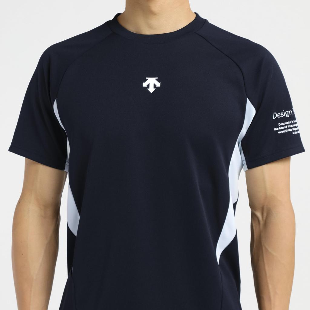 DESCENTE Volleyball Short Sleeve Easy to Move Raglan for Men and Club NV00 Shirt, Moisture-Wicking, Quick-Drying, Breathable, in, Sleeves, Women,