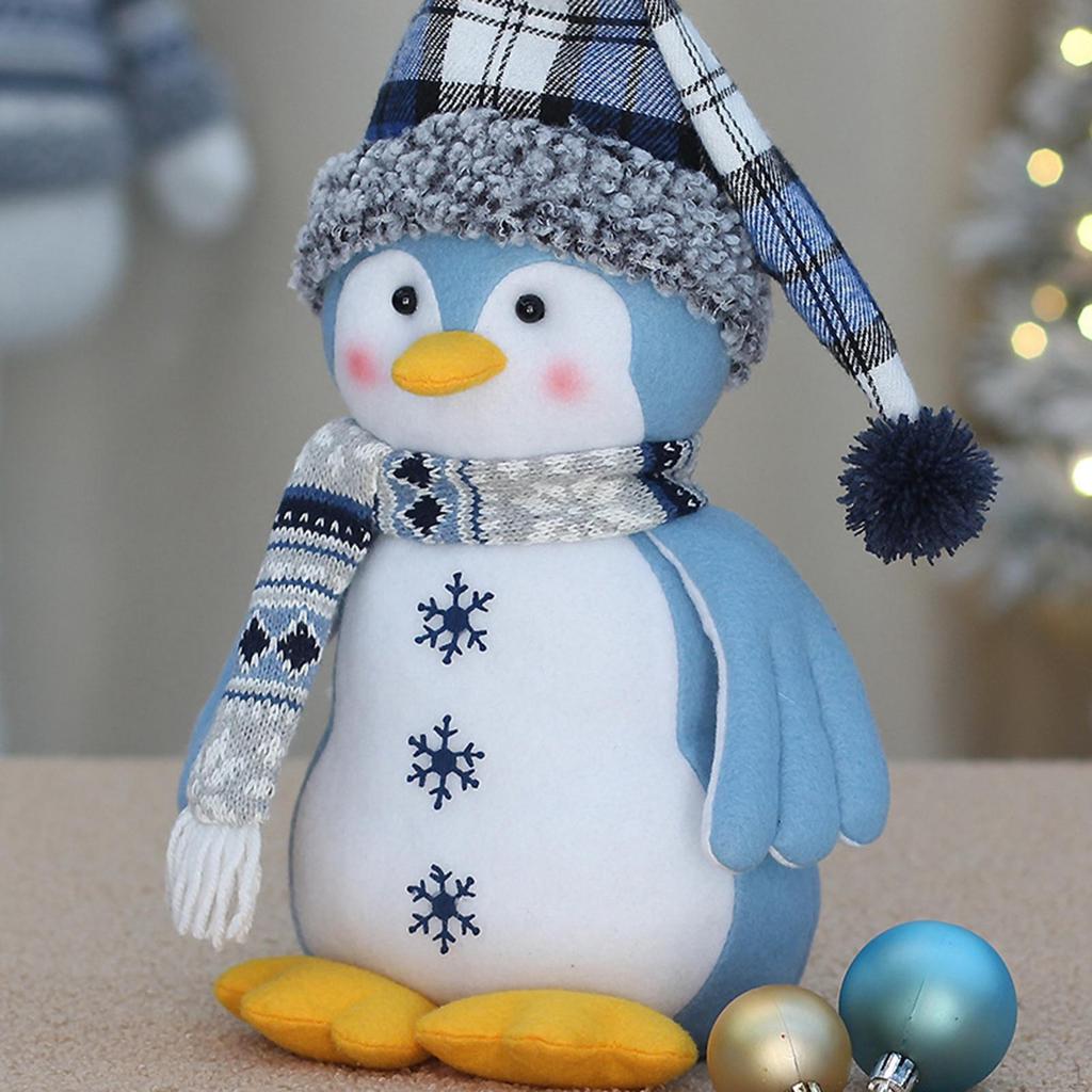 Christmas Doll Decoration Animal Figurine Crafts Desktop Ornament for Fireplace Bedroom Window