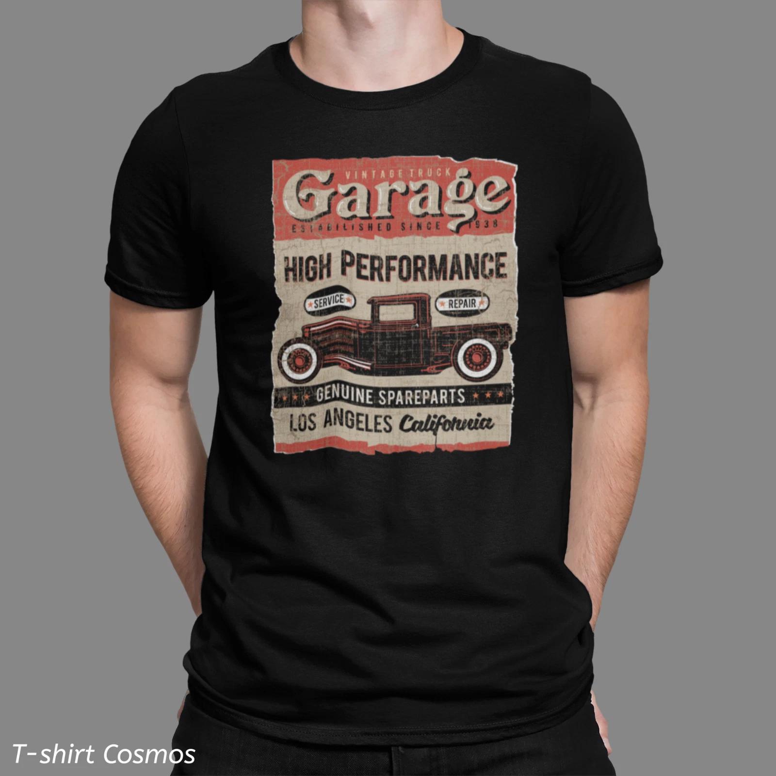 Retro Vintage Garage performance T-Shirt, classic car, Dads gift, old school 4XL