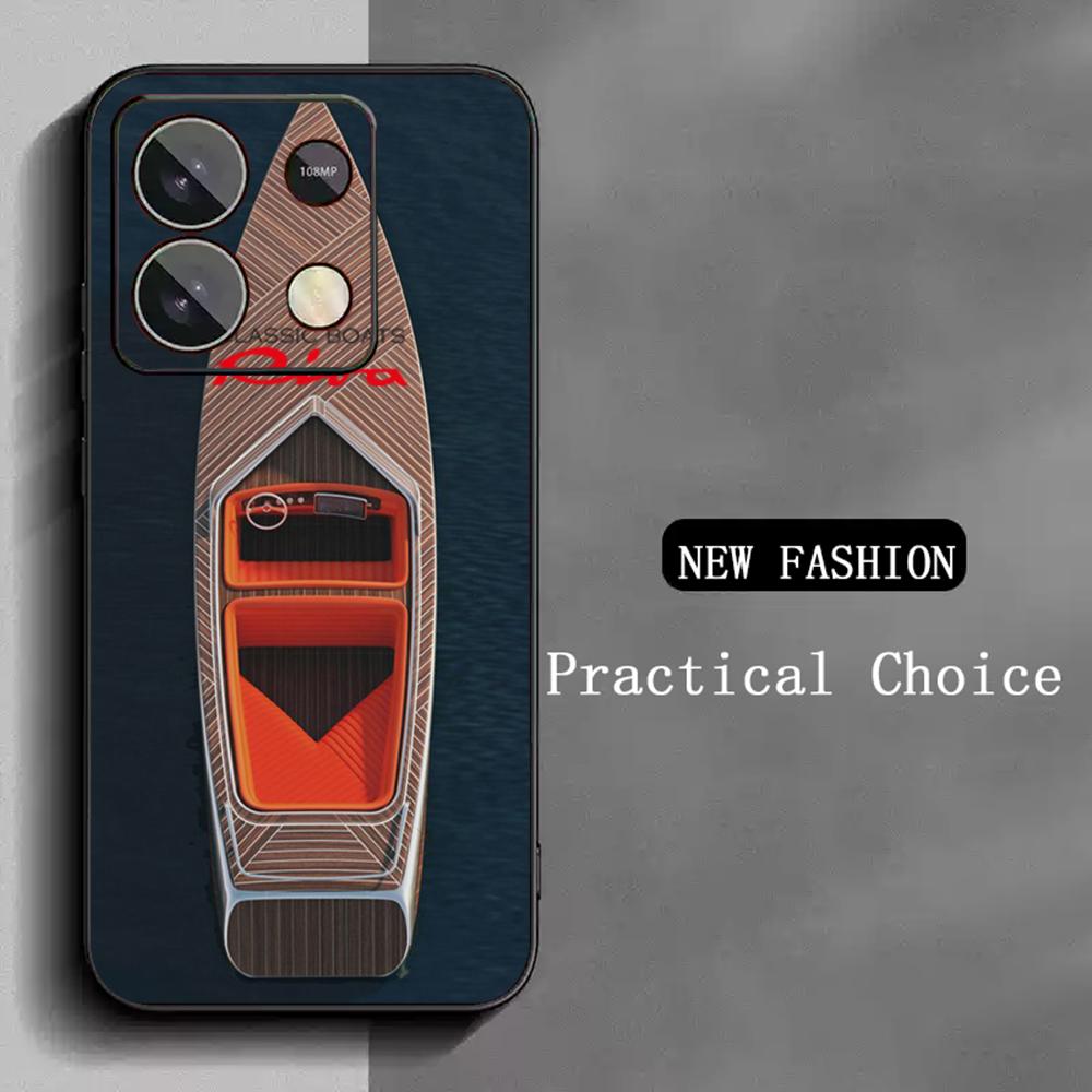 

Fashion riva yacht pattern design ins Phone Case For Redmi Note 14 13 12 11 Pro Plus S 5G 14C A3 Soft Black Phone Cover Redmi 14C 4G