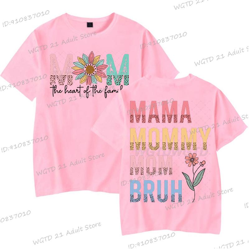 Mom Retro Letter Printed T Shirt Unisex Summer Short Sleeve Fashion Mother Gift Clothing Mama Mommy Mom Graphic Y2k Tops Tees