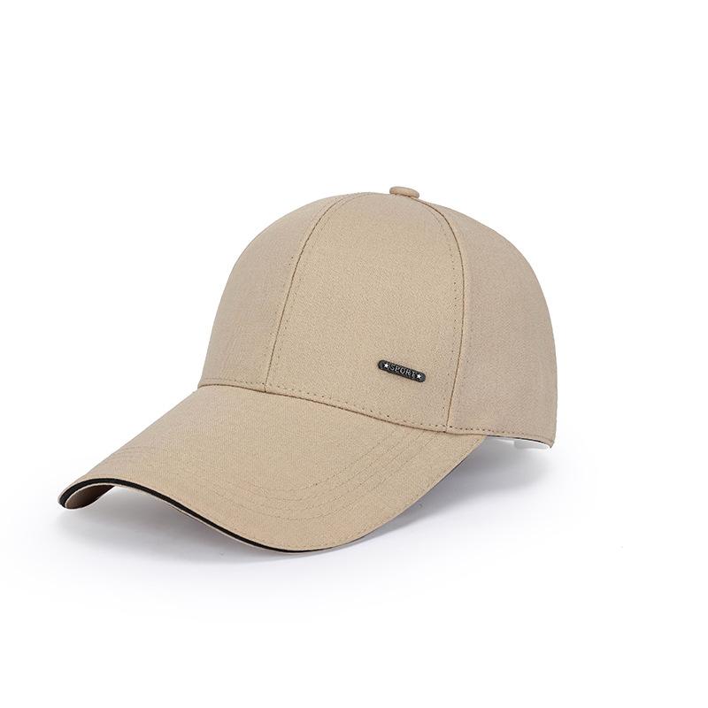 Casquette pour homme printemps et automne à bord étendu, casquette de baseball pare-soleil à grand bord pour l'extérieur, chapeau de mode à grand bord